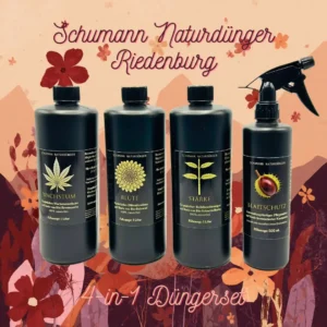 Schumann Naturdünger 4-in-1 Set Wachstum-Blüte-Stärke-Blattschutz - regional aus Riedenburg