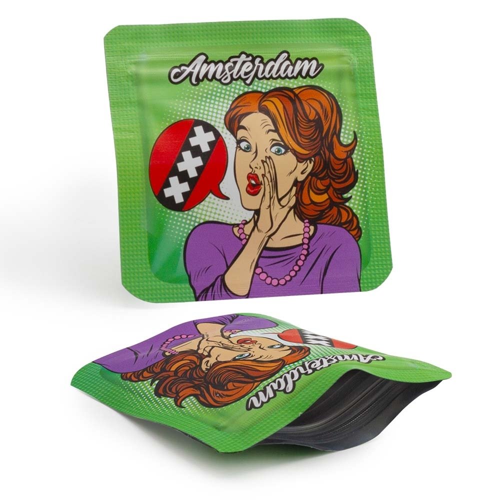 Amsterdam geruchssichere Mylar Bags 64x64mm - 50 Stück