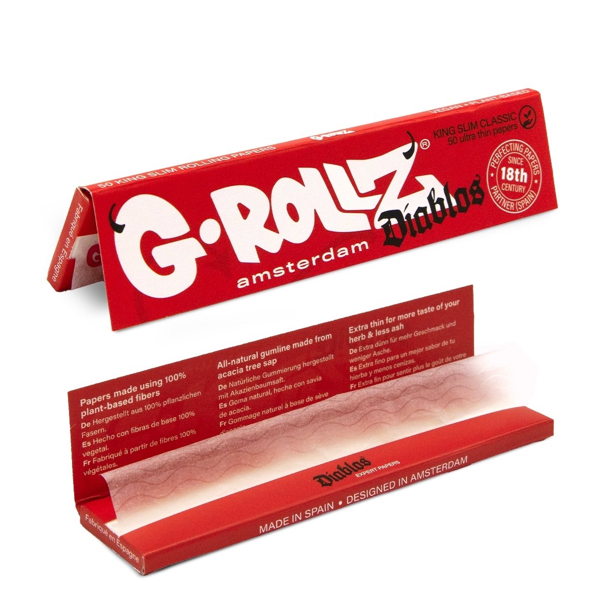 G-Rollz Diablos King Slim Classic ultra dünn - 1 Box – Bild 2