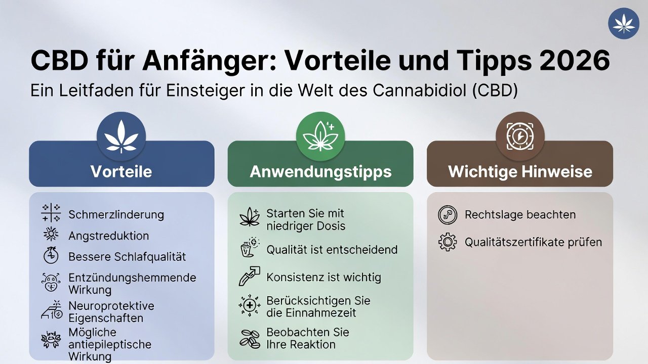 Du betrachtest gerade CBD für Anfänger: Vorteile und Tipps 2026