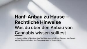 Mehr über den Artikel erfahren Hanf-Anbau zu Hause – Rechtliche Hinweise (Stand März 2026)