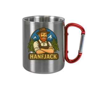 Hanfjack Logo - Edelstahl Tasse