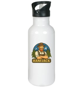 Hanfjack Logo - Edelstahl-Trinkflasche