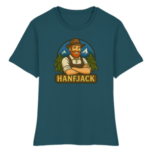 Hanfjack Logo – Fitted Ladies Organic Shirt