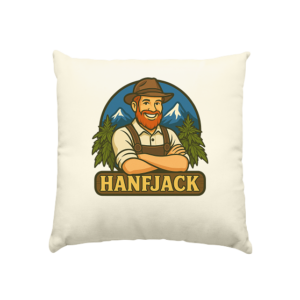 Hanfjack Logo – Kissen natur 40x40cm