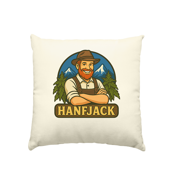 Hanfjack Logo - Kissen natur 40x40cm