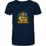 Hanfjack Logo - Mens Organic V-Neck Shirt