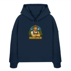 Hanfjack Logo – Womens Organic Boxcut Hoodie