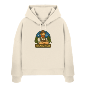Hanfjack Logo – Womens Organic Boxcut Hoodie
