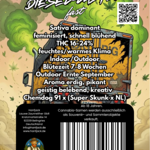 Hanfjack Seeds Der grantige Diesel Laster – 3 Seeds
