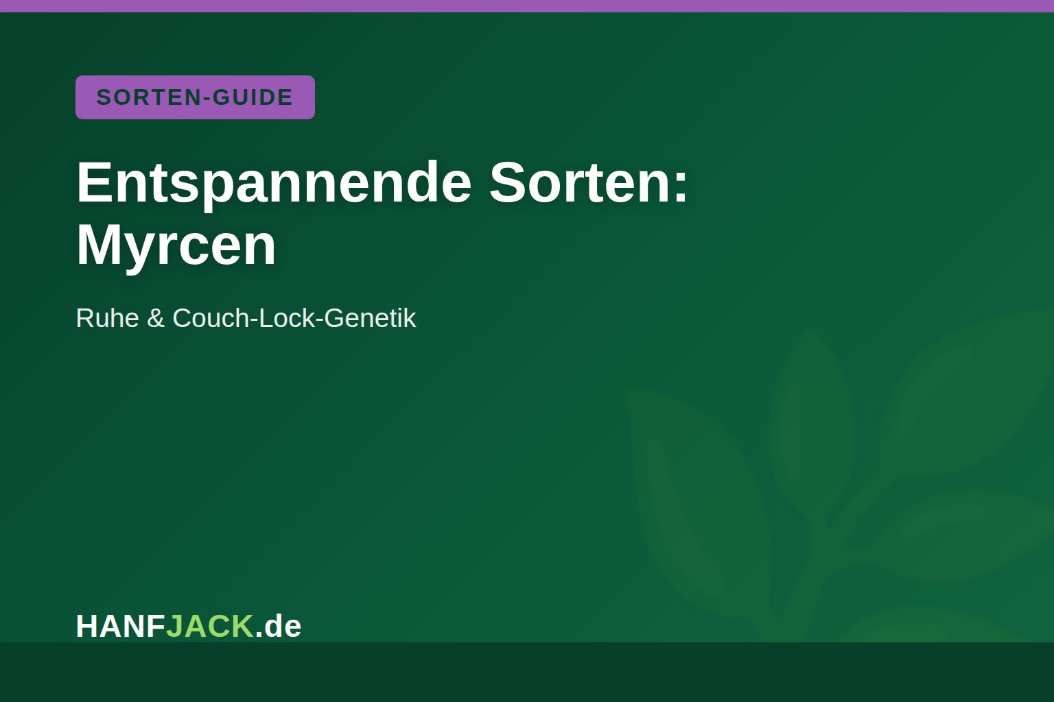 Du betrachtest gerade Entspannende Cannabis-Sorten: Die Myrcen-Riege