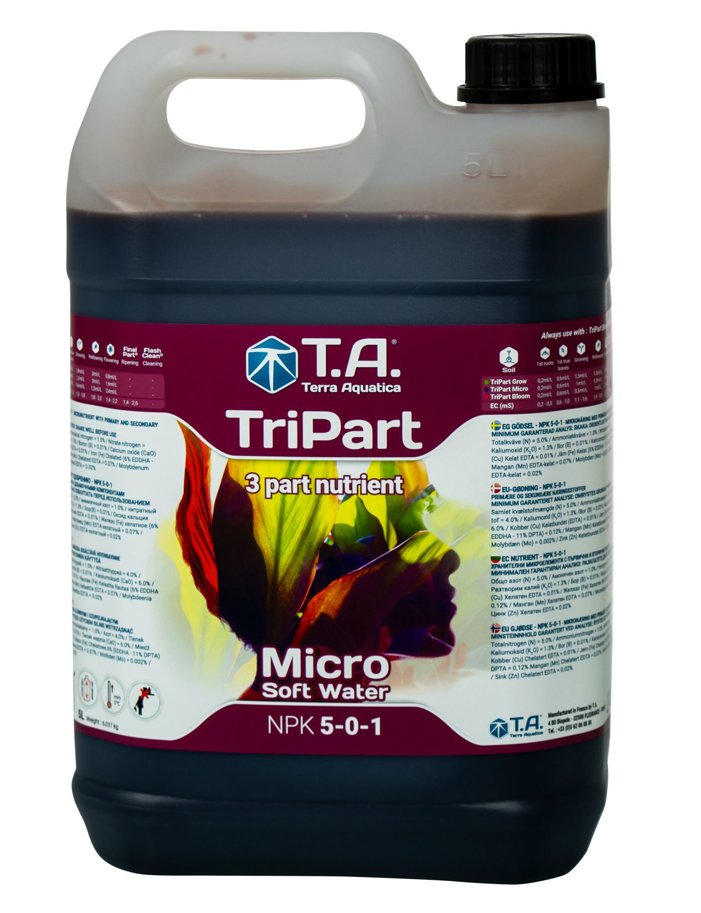 Terra Aquatica TriPart Micro 5 Liter Softwater