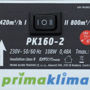 Prima Klima PK160-2 800(420)m³/h, Ø160mm