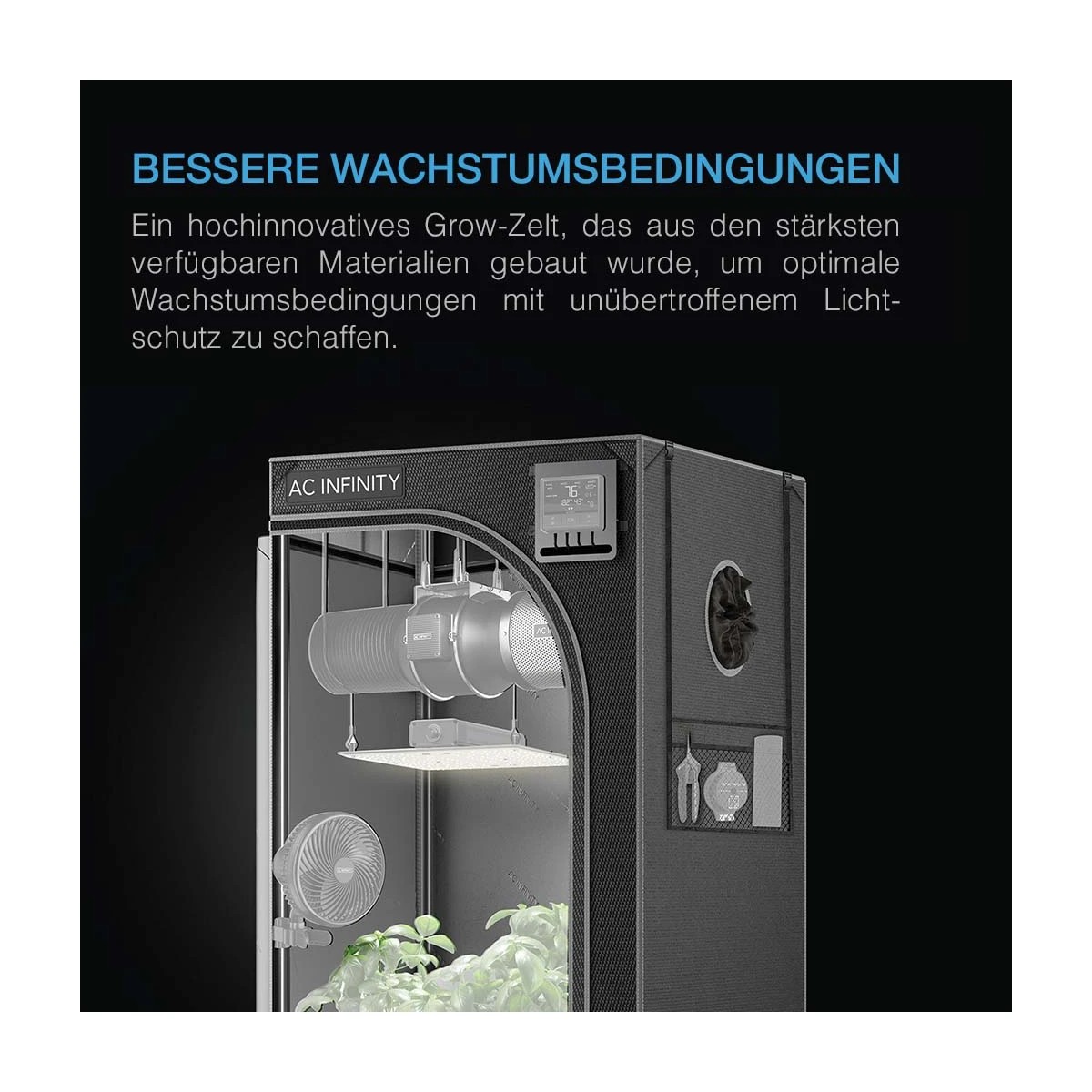 AC Infinity CLOUDLAB 722, Advance Grow Zelt 60x60 – Abbildung 3