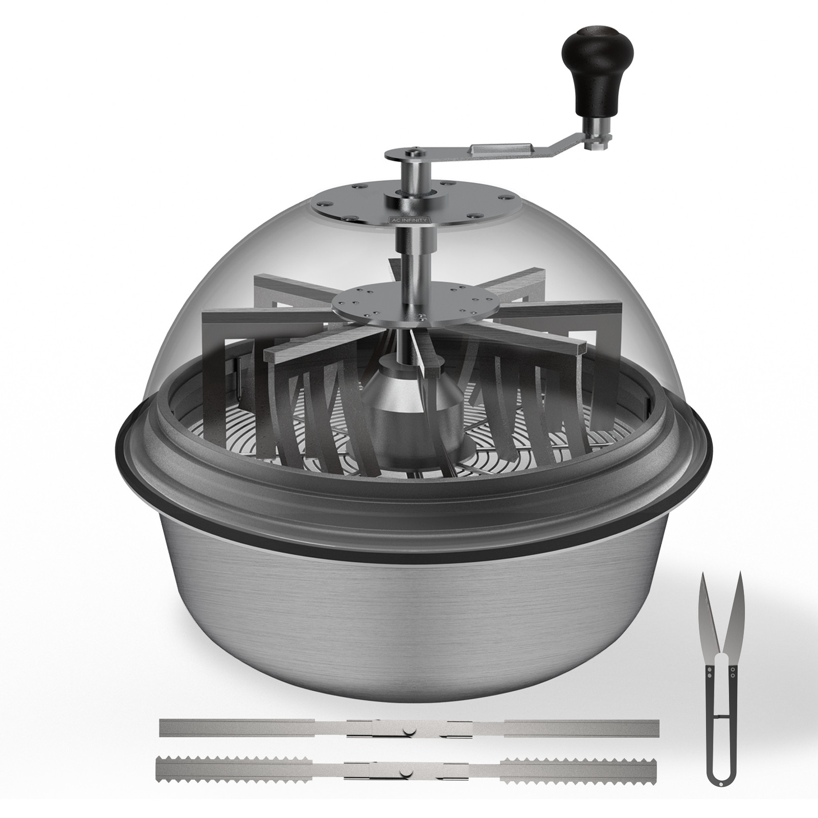 AC Infinity Twist-Spin-Trimmer 49 cm mit Klarsichtkuppel