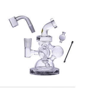 Goody Glass Atom Mini Dab-Rig Set (4-teilig) – Clear