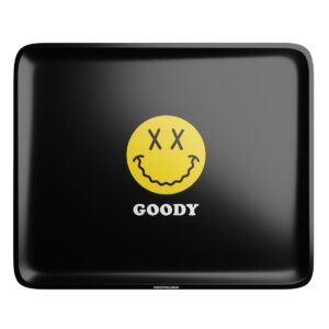 Goody Glass Big Face Rolling Tray – Schwarz, Large