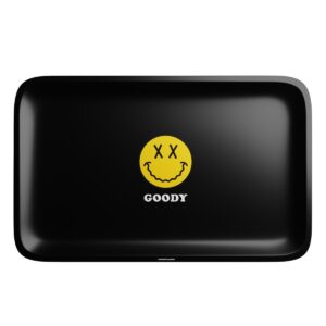 Goody Glass Big Face Rolling Tray – Schwarz, Medium