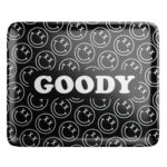 Goody Glass Pattern Face Rolling Tray – Schwarz, Large