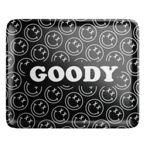 Goody Glass Pattern Face Rolling Tray – Schwarz, Large