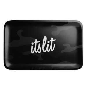 HEMPER It’s Lit Black Camouflage Rolling Tray – Medium