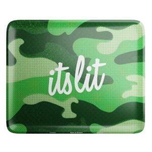 HEMPER It’s Lit Light Green Camo Rolling Tray – Large