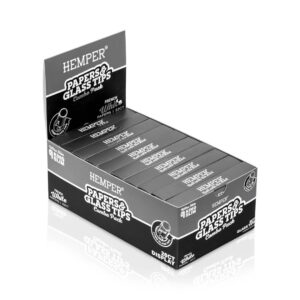 HEMPER King Size Blättchen-Heft mit 10 mm Glasfilter – Classic White