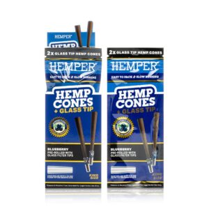 HEMPER King Size Hanf-Cones mit Glasfilter – Blueberry