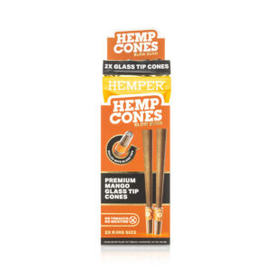 HEMPER King Size Hanf-Cones mit Glasfilter – Mango