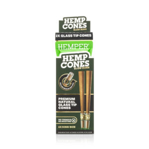 HEMPER King Size Hanf-Cones mit Glasfilter – Natural