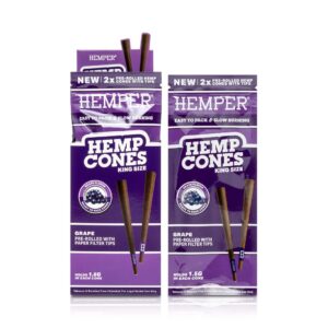 HEMPER King Size Hanf-Cones mit Kartonfilter – Grape