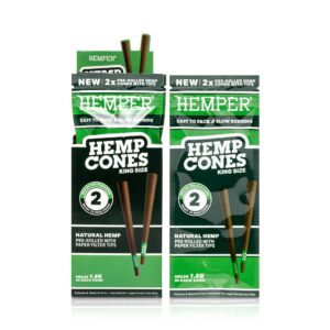 HEMPER King Size Hanf-Cones mit Kartonfilter – Natural