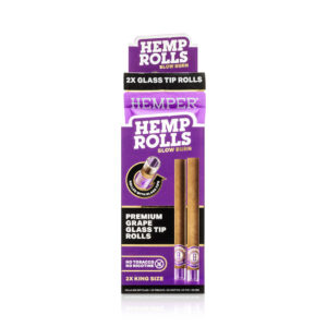 HEMPER King Size Hanf-Rolls mit Glasfilter – Grape