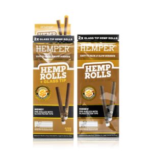 HEMPER King Size Hanf-Rolls mit Glasfilter – Honey