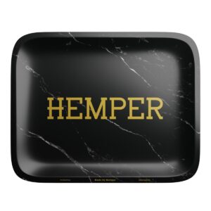 HEMPER Luxe Black Marble Rolling Tray – Small