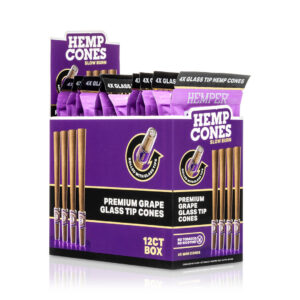 HEMPER Mini-Size Hanf-Cones mit Glasfilter – Grape
