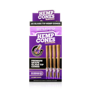 HEMPER Mini-Size Hanf-Cones mit Glasfilter – Grape