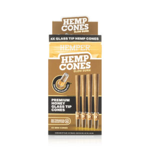 HEMPER Mini-Size Hanf-Cones mit Glasfilter – Honey