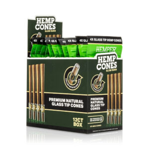 HEMPER Mini-Size Hanf-Cones mit Glasfilter – Natural