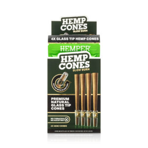 HEMPER Mini-Size Hanf-Cones mit Glasfilter – Natural