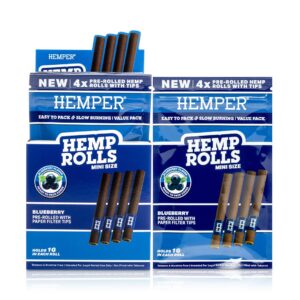 HEMPER Mini-Size Hanf-Rolls mit Kartonfilter – Blueberry