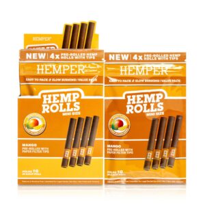 HEMPER Mini-Size Hanf-Rolls mit Kartonfilter – Mango