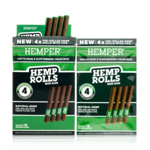 HEMPER Mini-Size Hanf-Rolls mit Kartonfilter – Natural