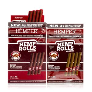 HEMPER Mini-Size Hanf-Rolls mit Kartonfilter – Sweet