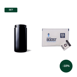 Set aus Miron Violettglas 1 L Weithalsdose und Integra Boost Feuchtigkeitsregler 55 % 67 g