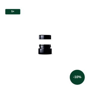 Set 5x Miron Violettglas 5ml Kosmetikglas Ceres mit Deckel