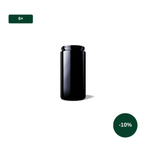 Set 6x Miron Violettglas 1L Weithalsdose mit Schraubverschluss