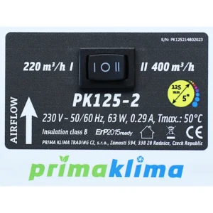 Prima Klima PK125-2 400(220)m³/h, Ø125mm