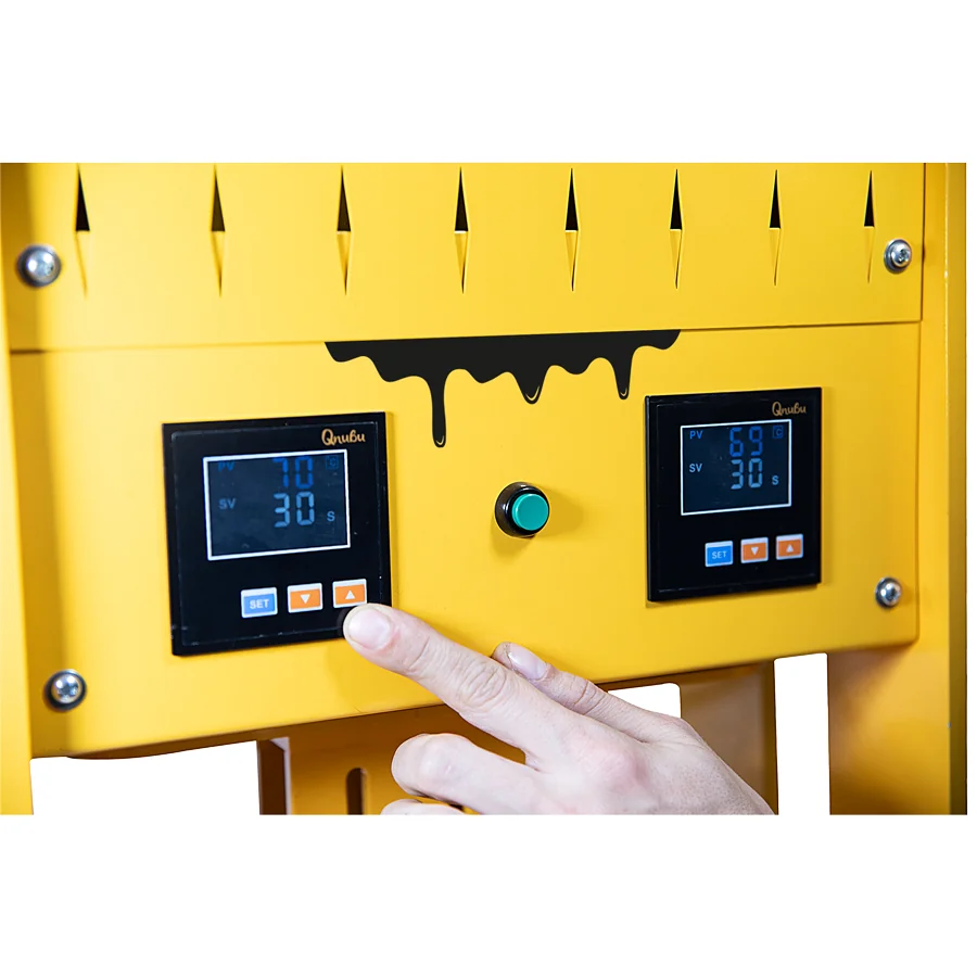 Qnubu Press Pro Lion Hydraulic 20 Tonnen, Heißdruckpresse, 7,6 x 25 cm und 12 x 12 cm Platten