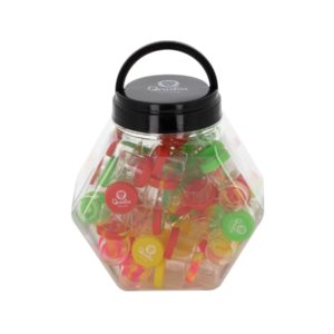 Qnubu Silikonbehälter, 6 ml, Glasgefäß mit 70 Stück